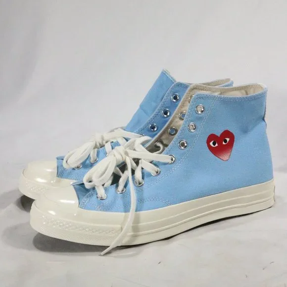 RARE Comme des Garçons PLAY x Chuck 70 High Bright Blue NEW Sz 10.5 US Men - Picture 4 of 15